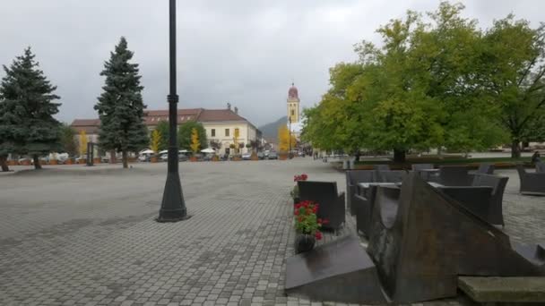 Plac Tysiąclecia Baia Mare — Wideo stockowe