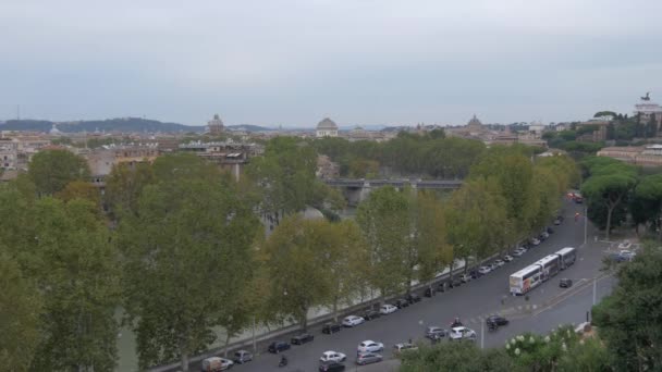 Panoramatický Pohled Řím — Stock video