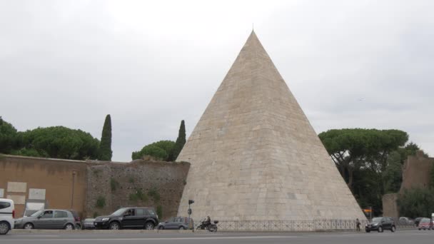 Piramide Cestio Roma — Video Stock