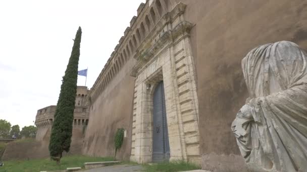 Door Sant Angelo Castle Rome — ストック動画