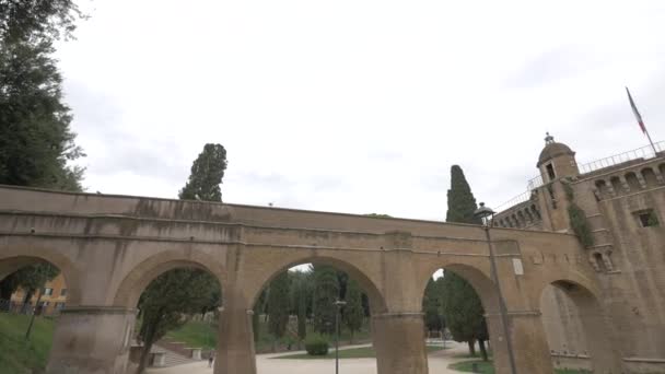 Puente Adriano Park Roma — Vídeos de Stock