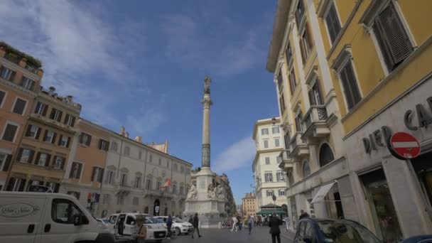 Columna Inmaculada Concepción Roma — Vídeo de stock