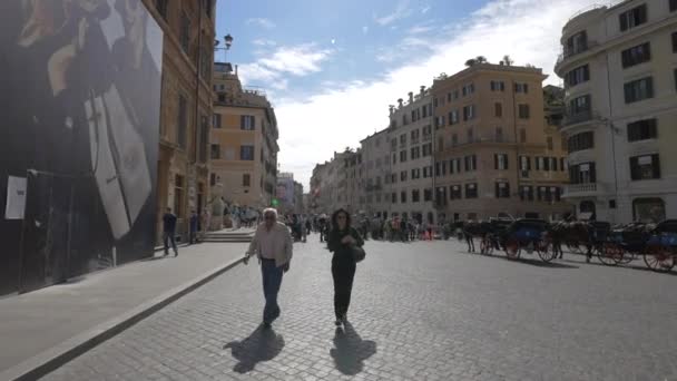 Piazza Spagna Roma — Stok video