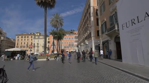 Menschen Ruhen Auf Der Piazza Spagna Rom — Stockvideo