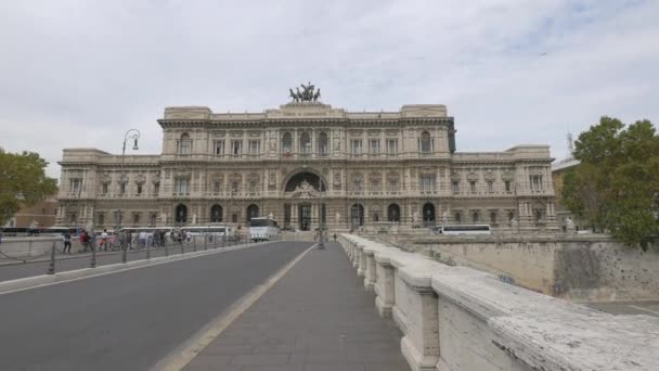 Der Justizpalast Von Der Umberto Brücke Rom Aus Gesehen — Stockvideo