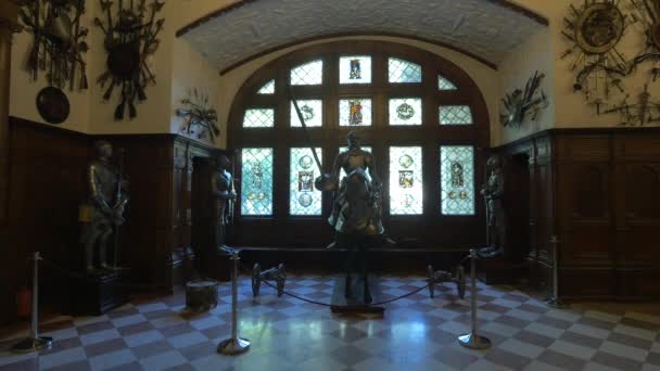 Peles城堡的中世纪马甲 — 图库视频影像
