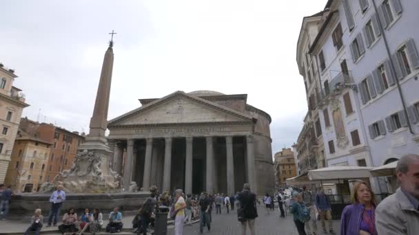 Turistas Piazza Della Rotonda Roma — Vídeo de Stock