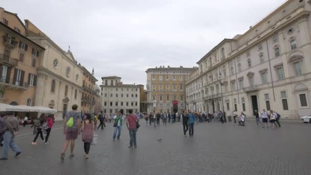 Turyści Piazza Navona Rzym — Wideo stockowe