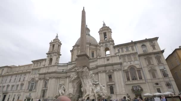 Obélisque Égyptien Une Église Rome — Video