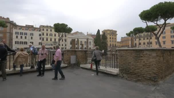 People Visiting Ruins Rome — Stock Video
