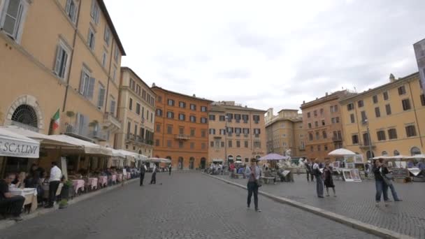 Açık Hava Restoranları Roma — Stok video