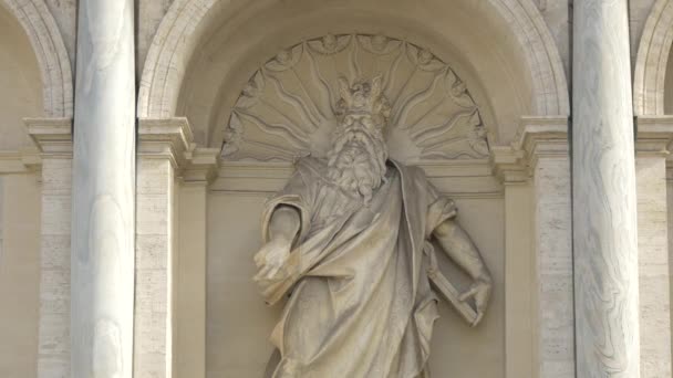 Estatua Moisés Fontana Dell Acqua Felice Roma — Vídeo de stock