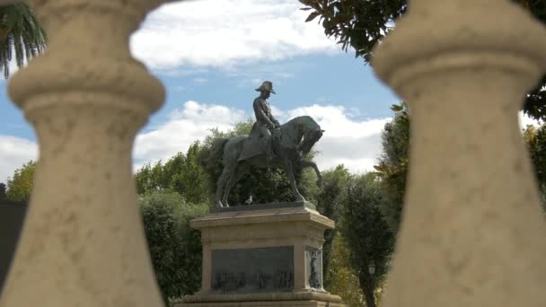 Estátua Carlo Alberto — Vídeo de Stock