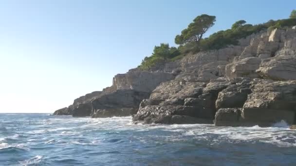 Veduta Della Costa Rocciosa — Video Stock