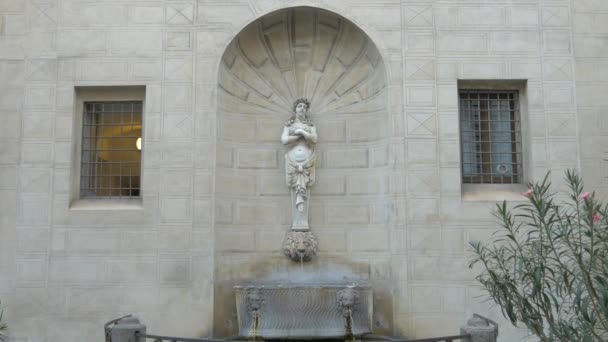 Fontana Statua Una Donna Roma — Video Stock