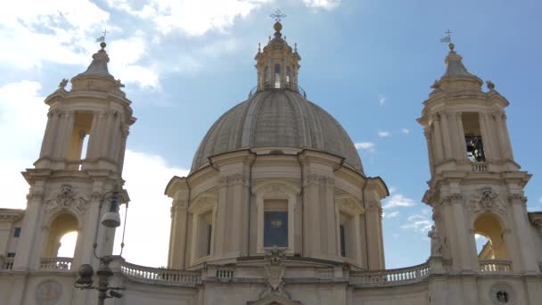 Sant Agnese Cúpula Agone Roma — Vídeos de Stock