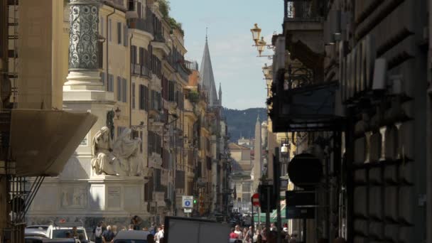 Vista Una Calle Romana — Vídeos de Stock