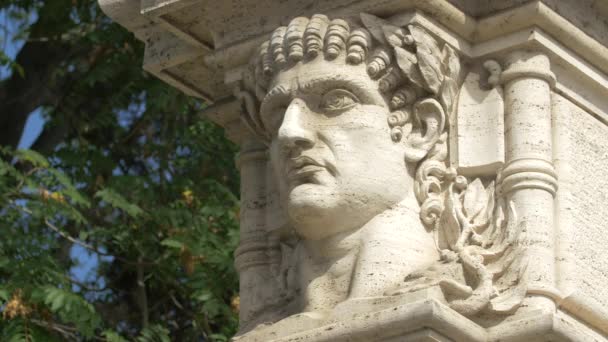 Över Caesar Skulptur — Stockvideo