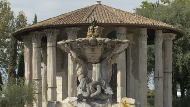 Fontein Van Tritons Piazza Bocca Della Verit Rome Italië — Stockvideo