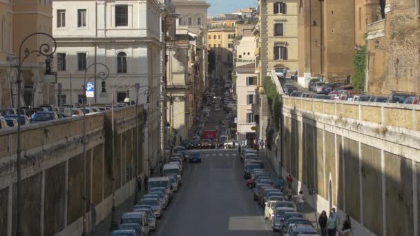 Straßenverkehr Auf Der Degli Annibaldi Rom — Stockvideo