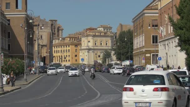 Tráfego Rua Roma — Vídeo de Stock