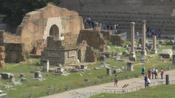 Ruiner Forum Romanum Roma – stockvideo