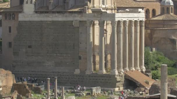 Templo Del César Roma — Vídeo de stock