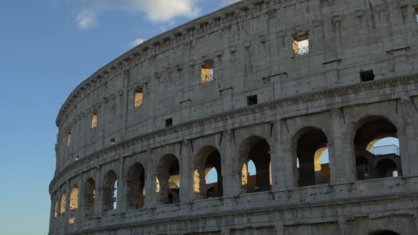Древние Арки Колизея Риме — стоковое видео