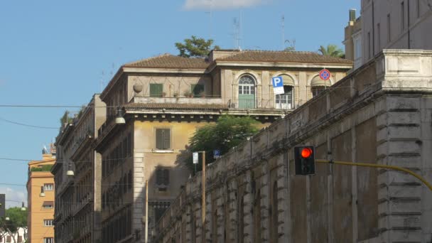 Vista Del Semáforo Rojo — Vídeos de Stock