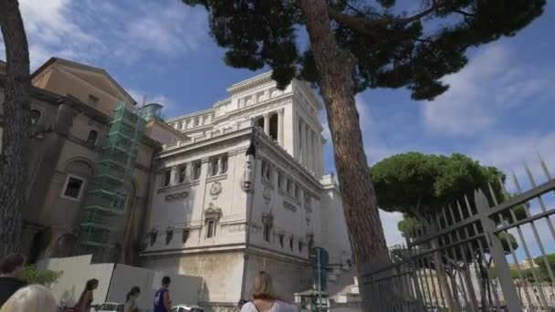 Museum Der Einheit Italiens Und Altare Della Patria — Stockvideo