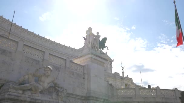 Estátuas Altare Della Pátria — Vídeo de Stock