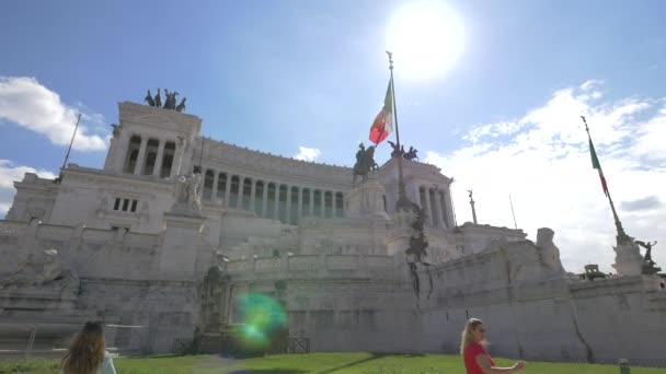 Altare Della Patria Солнечный День — стоковое видео