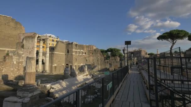 Forum Van Augustus Rome Italië — Stockvideo