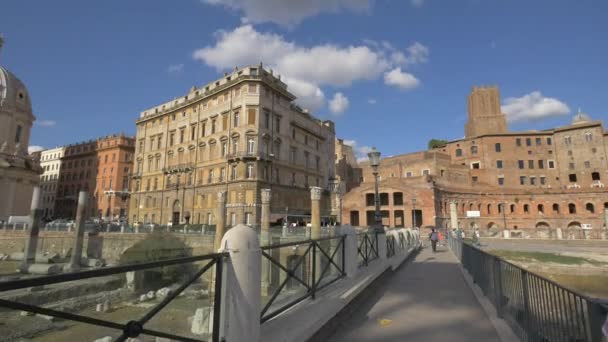 Most Przy Rzymskich Ruinach — Wideo stockowe