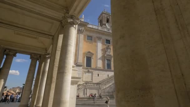 Palacio Senatorial Visto Desde Palazzo Nuovo — Vídeos de Stock