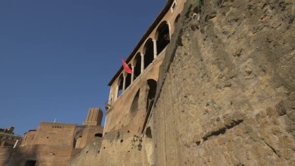 Low Angle View Trajan Markets — Stock Video