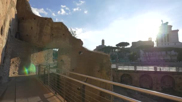 Ruiner Rom Italien — Stockvideo