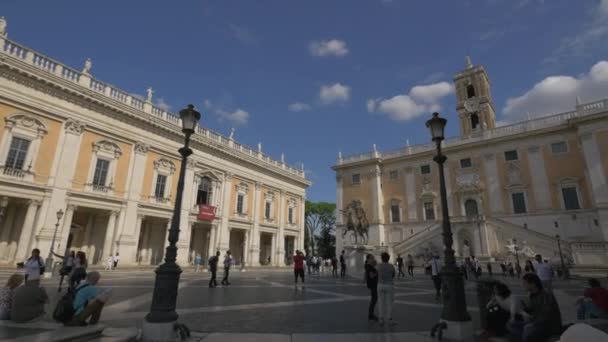Piazza Del Campidoglio Στη Ρώμη — Αρχείο Βίντεο