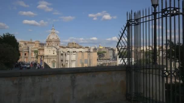 Rome Vanaf Monte Tarpeo Straat — Stockvideo