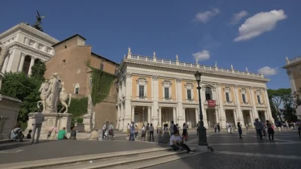 Piazza Del Campidoglio Palazzo Nuovo — ストック動画