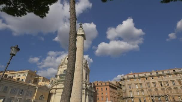 Coluna Trajano Roma Itália — Vídeo de Stock