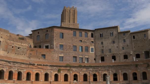 Ruinas Del Mercado Trajano — Vídeo de stock