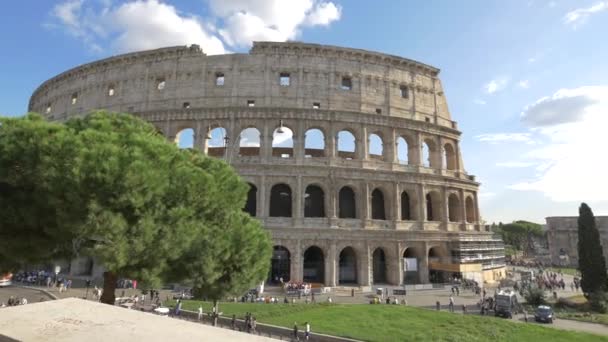 Colosseum Sett Utifrån Nicola Salvi — Stockvideo