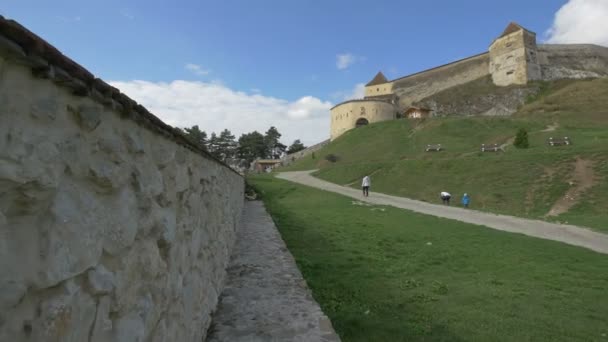 Mura Difensive Della Cittadella Rasnov — Video Stock