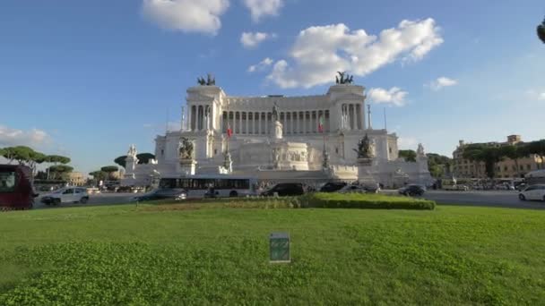 Altare Della Patria Visto Piazza Venezia — Video Stock