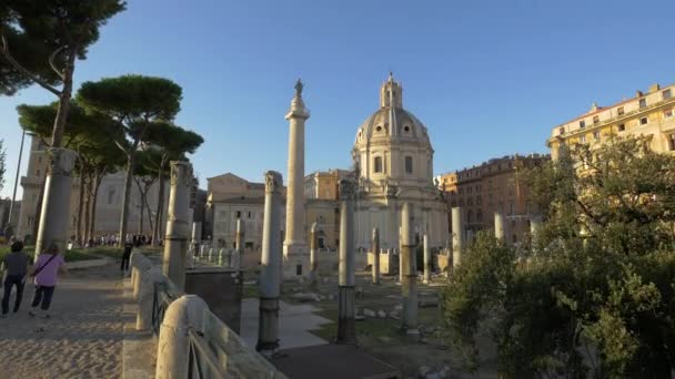 Foro Traiano Και Santissimo Nome Maria Εκκλησία — Αρχείο Βίντεο