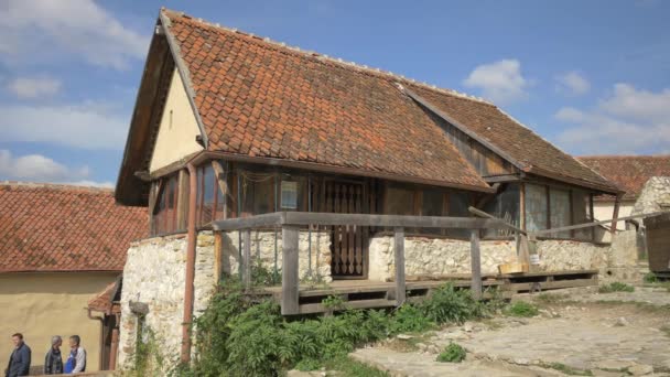 Casa Medieval Ciudadela Rasnov — Vídeo de stock