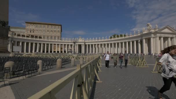 Прогулка Площади Святого Петра — стоковое видео