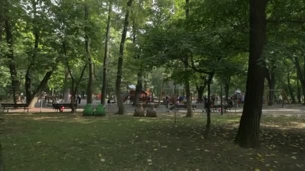 Kiseleff Park Taki Çocuklar Için Oyun Alanı — Stok video