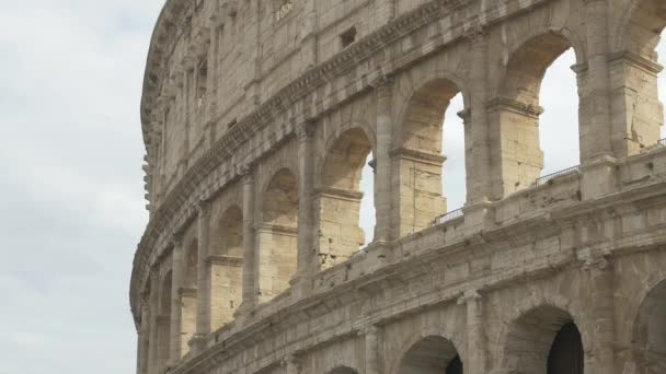 Fachada Del Coliseo Atracción Turística Roma — Vídeos de Stock